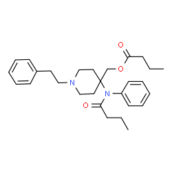 ChemSpider 2D Image | {4-[Butyryl(phenyl)amino]-1-(2-phenylethyl)-4-piperidinyl}methyl butyrate | C28H38N2O3