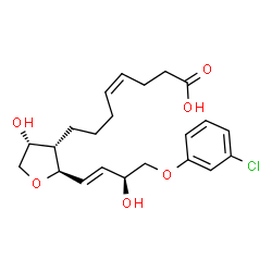 ChemSpider 2D Image | (5E)-1,4-anhydro-3-[(4Z)-7-carboxyhept-4-en-1-yl]-8-O-(3-chlorophenyl)-3,5,6-trideoxy-D-allo-oct-5-enitol | C22H29ClO6