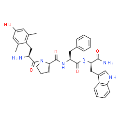 ChemSpider 2D Image | 2,6-Dimethyl-L-tyrosyl-L-prolyl-L-phenylalanyl-L-tryptophanamide | C36H42N6O5