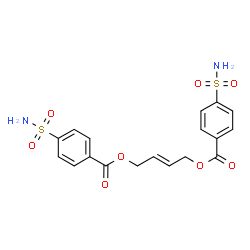 ChemSpider 2D Image | (2E)-2-Butene-1,4-diyl bis(4-sulfamoylbenzoate) | C18H18N2O8S2
