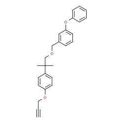 ChemSpider 2D Image | 1-({2-Methyl-2-[4-(2-propyn-1-yloxy)phenyl]propoxy}methyl)-3-phenoxybenzene | C26H26O3