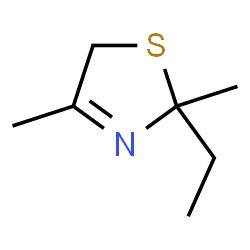ChemSpider 2D Image | 2-Ethyl-2,4-dimethyl-2,5-dihydro-1,3-thiazole | C7H13NS