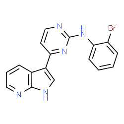 ChemSpider 2D Image | N-(2-Bromophenyl)-4-(1H-pyrrolo[2,3-b]pyridin-3-yl)-2-pyrimidinamine | C17H12BrN5