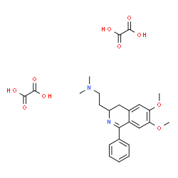 ChemSpider 2D Image | 2-(6,7-Dimethoxy-1-phenyl-3,4-dihydro-3-isoquinolinyl)-N,N-dimethylethanamine ethanedioate (1:2) | C25H30N2O10