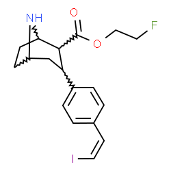 ChemSpider 2D Image | 2-Fluoroethyl 3-{4-[(Z)-2-iodovinyl]phenyl}-8-azabicyclo[3.2.1]octane-2-carboxylate | C18H21FINO2