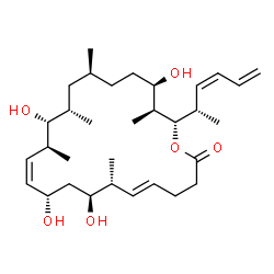 ChemSpider 2D Image | (5E,7R,8S,10S,11Z,13S,14R,15S,17S,20R,21S,22S)-22-[(2S,3Z)-3,5-Hexadien-2-yl]-8,10,14,20-tetrahydroxy-7,13,15,17,21-pentamethyloxacyclodocosa-5,11-dien-2-one | C32H54O6