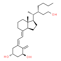 ChemSpider 2D Image | (1R,3S,5Z)-5-[(2E)-2-{(1R,3aS,7aR)-1-[(2R,3R)-3-(2-Hydroxyethyl)-2-heptanyl]-7a-methyloctahydro-4H-inden-4-ylidene}ethylidene]-4-methylene-1,3-cyclohexanediol | C28H46O3