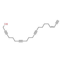 ChemSpider 2D Image | (18Z)-18-Henicosene-2,7,12,20-tetrayn-1-ol | C21H26O