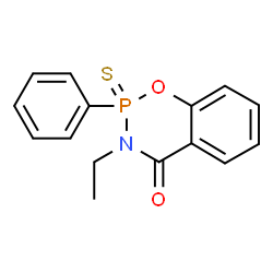 ChemSpider 2D Image | 3-Ethyl-2-phenyl-2,3-dihydro-4H-1,3,2-benzoxazaphosphinin-4-one 2-sulfide | C15H14NO2PS