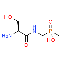 ChemSpider 2D Image | N-{[Hydroxy(methyl)phosphoryl]methyl}-L-serinamide | C5H13N2O4P