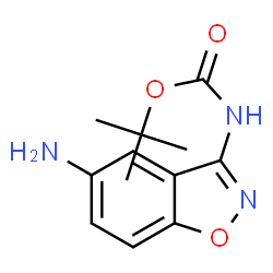 ChemSpider 2D Image | tert-Butyl (5-amino-1,2-benzoxazol-3-yl)carbamate | C12H15N3O3