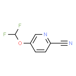 ChemSpider 2D Image | 5-(Difluoromethoxy)-2-pyridinecarbonitrile | C7H4F2N2O