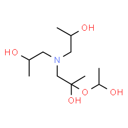 ChemSpider 2D Image | 1-[Bis(2-hydroxypropyl)amino]-2-(1-hydroxyethoxy)-2-propanol | C11H25NO5