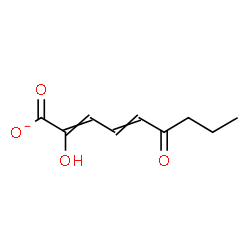 ChemSpider 2D Image | 2-Hydroxy-6-oxo-2,4-nonadienoate | C9H11O4
