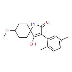 ChemSpider 2D Image | 3-(2,5-Dimethylphenyl)-4-hydroxy-8-methoxy-1-azaspiro[4.5]dec-3-en-2-one | C18H23NO3