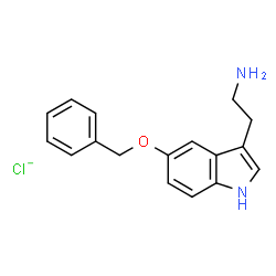 ChemSpider 2D Image | 1H-Indole-3-ethanamine, 5-(phenylmethoxy)-, chloride (1:1) | C17H18ClN2O