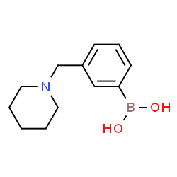 ChemSpider 2D Image | 3-(1-piperidinylmethyl)phenylboronic acid | C12H18BNO2