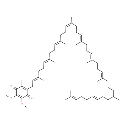 ChemSpider 2D Image | 2-[(2E,6E,10E,14Z,18E,22E,26E,30Z,34E)-3,7,11,15,19,23,27,31,35,39-Decamethyl-2,6,10,14,18,22,26,30,34,38-tetracontadecaen-1-yl]-5,6-dimethoxy-3-methyl-1,4-benzoquinone | C59H90O4