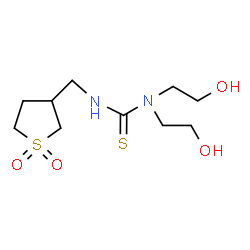 ChemSpider 2D Image | 3-[(1,1-Dioxidotetrahydro-3-thiophenyl)methyl]-1,1-bis(2-hydroxyethyl)thiourea | C10H20N2O4S2
