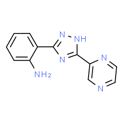 ChemSpider 2D Image | 2-[3-(2-Pyrazinyl)-1H-1,2,4-triazol-5-yl]aniline | C12H10N6