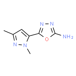 ChemSpider 2D Image | 5-(1,3-Dimethyl-1H-pyrazol-5-yl)-1,3,4-oxadiazol-2-amine | C7H9N5O