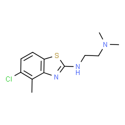 ChemSpider 2D Image | N'-(5-Chloro-4-methyl-1,3-benzothiazol-2-yl)-N,N-dimethyl-1,2-ethanediamine | C12H16ClN3S