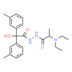 ChemSpider 2D Image | 2-(Diethylamino)-N'-{hydroxy[bis(3-methylphenyl)]acetyl}propanehydrazide | C23H31N3O3