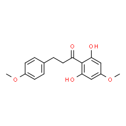 ChemSpider 2D Image | 1-(2,6-Dihydroxy-4-methoxyphenyl)-3-(4-methoxyphenyl)-1-propanone | C17H18O5