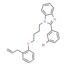 ChemSpider 2D Image | 1-[4-(2-Allylphenoxy)butyl]-2-(3-bromophenyl)-1H-benzimidazole | C26H25BrN2O
