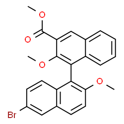 ChemSpider 2D Image | Methyl 6'-bromo-2,2'-dimethoxy-1,1'-binaphthalene-3-carboxylate | C24H19BrO4