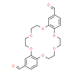 ChemSpider 2D Image | 6,7,9,10,17,18,20,21-Octahydrodibenzo[b,k][1,4,7,10,13,16]hexaoxacyclooctadecine-2,14-dicarbaldehyde | C22H24O8