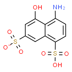 ChemSpider 2D Image | 5-Amino-4-hydroxy-8-sulfo-2-naphthalenesulfonate | C10H8NO7S2