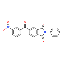 ChemSpider 2D Image | 5-(3-nitrobenzoyl)-2-phenylisoindole-1,3-dione | C21H12N2O5