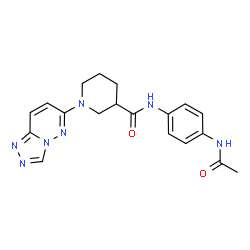 ChemSpider 2D Image | N-(4-Acetamidophenyl)-1-([1,2,4]triazolo[4,3-b]pyridazin-6-yl)-3-piperidinecarboxamide | C19H21N7O2