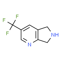 ChemSpider 2D Image | 3-(Trifluoromethyl)-6,7-dihydro-5H-pyrrolo[3,4-b]pyridine | C8H7F3N2