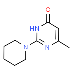 ChemSpider 2D Image | 6-methyl-2-(piperidin-1-yl)pyrimidin-4-ol | C10H15N3O