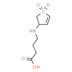 ChemSpider 2D Image | 4-[(1,1-Dioxido-2,3-dihydro-3-thiophenyl)amino]butanoic acid | C8H13NO4S