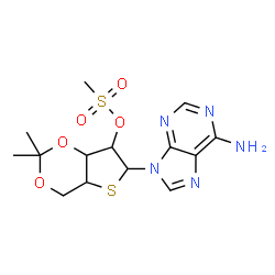 ChemSpider 2D Image | 9-[3,5-O-Isopropylidene-2-O-(methylsulfonyl)-4-thiopentofuranosyl]-9H-purin-6-amine | C14H19N5O5S2