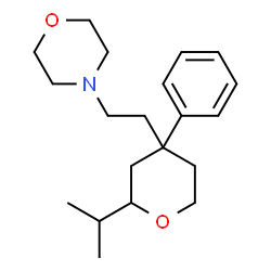 ChemSpider 2D Image | 4-[2-(2-Isopropyl-4-phenyltetrahydro-2H-pyran-4-yl)ethyl]morpholine | C20H31NO2