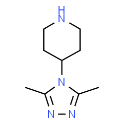 ChemSpider 2D Image | 4-(3,5-Dimethyl-4H-1,2,4-triazol-4-yl)piperidine | C9H16N4