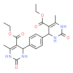 ChemSpider 2D Image | Diethyl 4,4'-(1,4-phenylene)bis(6-methyl-2-oxo-1,2,3,4-tetrahydro-5-pyrimidinecarboxylate) | C22H26N4O6