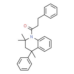 ChemSpider 2D Image | 3-phenyl-1-(2,2,4-trimethyl-4-phenyl-3H-quinolin-1-yl)propan-1-one | C27H29NO