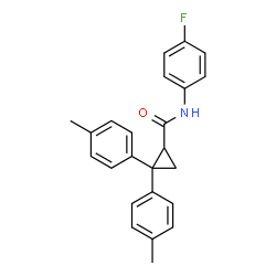 ChemSpider 2D Image | N-(4-Fluorophenyl)-2,2-bis(4-methylphenyl)cyclopropanecarboxamide | C24H22FNO