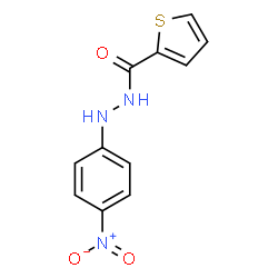 ChemSpider 2D Image | N'-(4-Nitrophenyl)-2-thiophenecarbohydrazide | C11H9N3O3S
