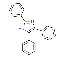 ChemSpider 2D Image | 5-(4-Methylphenyl)-2,4-diphenyl-1H-imidazole | C22H18N2