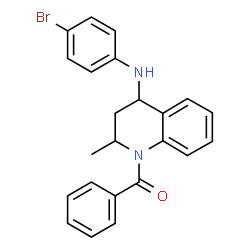ChemSpider 2D Image | {4-[(4-Bromophenyl)amino]-2-methyl-3,4-dihydro-1(2H)-quinolinyl}(phenyl)methanone | C23H21BrN2O