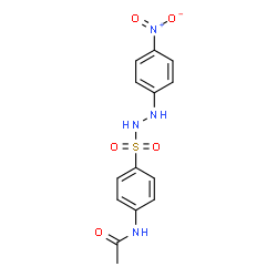 ChemSpider 2D Image | N-(4-{[2-(4-Nitrophenyl)hydrazino]sulfonyl}phenyl)acetamide | C14H14N4O5S