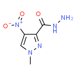 ChemSpider 2D Image | 1-methyl-4-nitropyrazole-3-carbohydrazide | C5H7N5O3