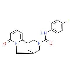 ChemSpider 2D Image | (1S,9R)-N-(4-Fluorophenyl)-6-oxo-7,11-diazatricyclo[7.3.1.0~2,7~]trideca-2,4-diene-11-carboxamide | C18H18FN3O2