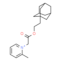 ChemSpider 2D Image | 1-(2-Adamantan-1-yl-ethoxycarbonylmethyl)-2-methyl-pyridinium | C20H28NO2